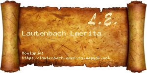 Lautenbach Emerita névjegykártya